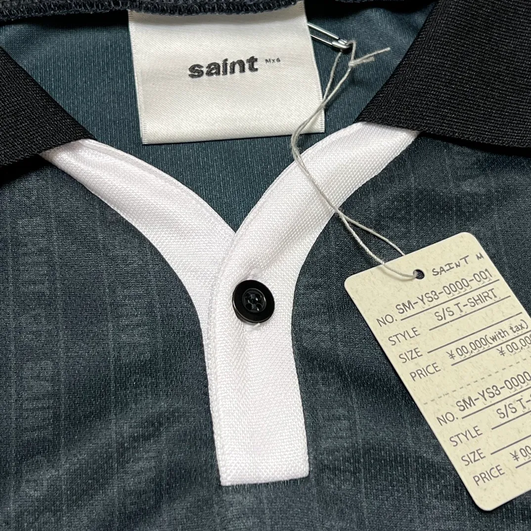 SAINT M×××××× SOCCER SHIRT 'FAITH'/BLK FAITH Football Long Sleeve Black S-XL This design has a lot of craftsmanship Digital fabric printing/front positioning printing laser cutting Offset printing + flocking printing + embossing Imported Behringer machine embroidery Flat machine collar + cuffs Genuine consistent main mark/wash mark/cherub mark